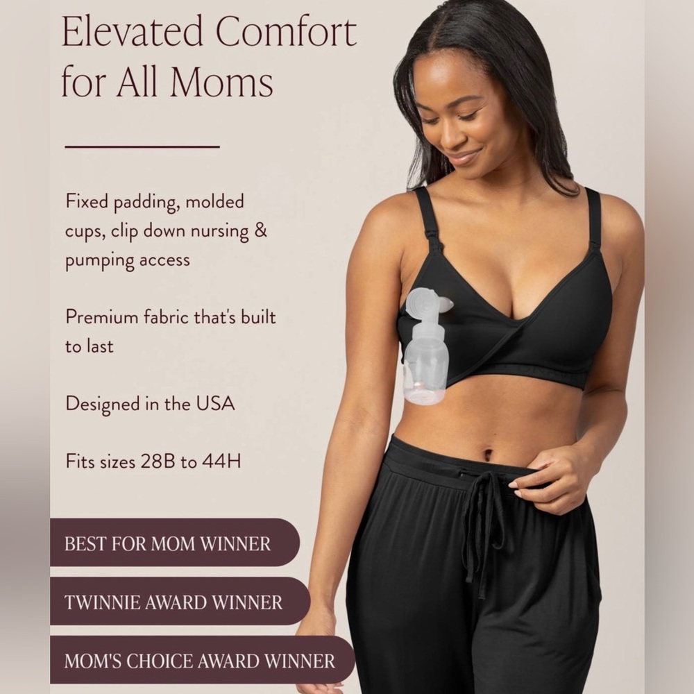 NWT Kindred Bravely Simply Sublime Nursing Bra Black Size S